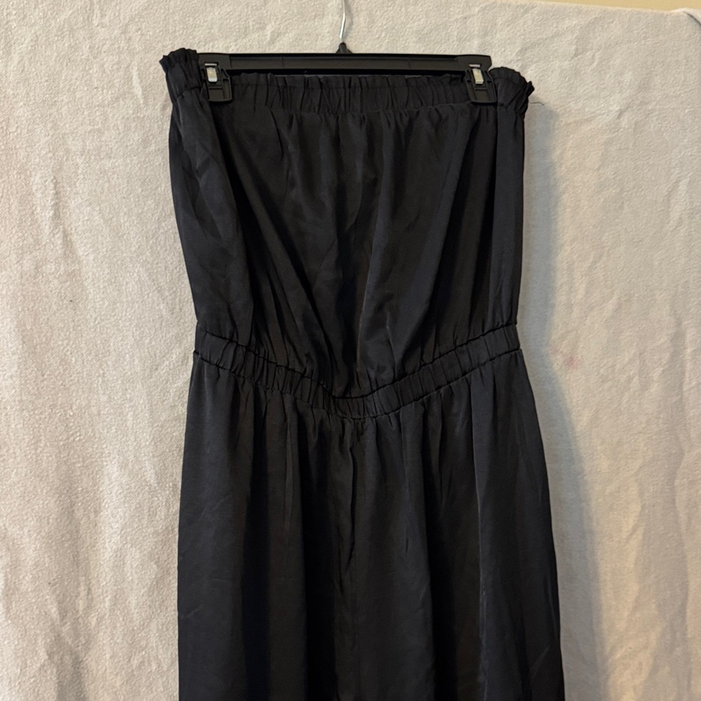 Chic Black Strapless Jumpsuit XL